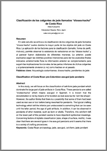Clasificasión de los colgantes de jade llamados “dioses-hacha” de Costa Rica